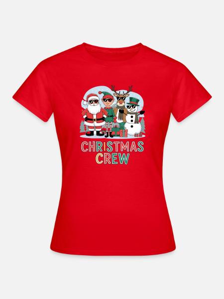 Weihnachts Crew Illustration - Frauen T-Shirt - Rot