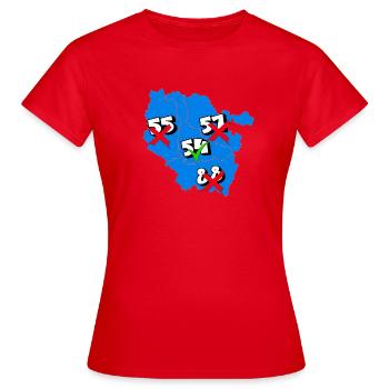 Region Lothringen - Frauen T-Shirt - Rot - Vorne - AI Model Female 172 dark (172cm)