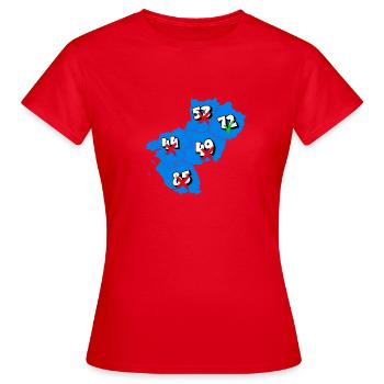 Région pays de la loire - T-shirt Femme - rouge - Devant - AI Model Female 172 dark (172cm)