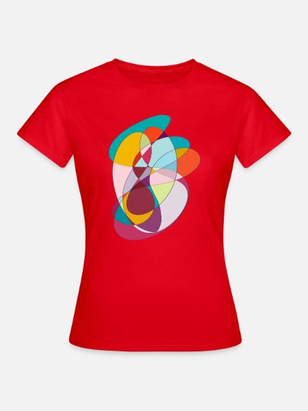 Farbüberlagerte Abstraktion - Frauen T-Shirt - Rot