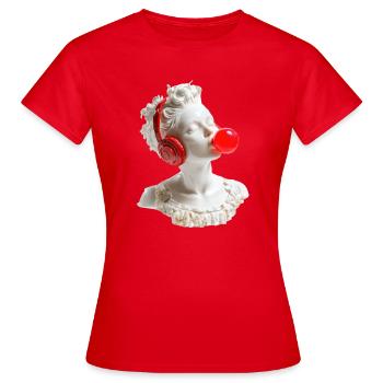 Marmor & Beats - Frauen T-Shirt - Rot - Vorne - AI Model Female 172 dark (172cm)