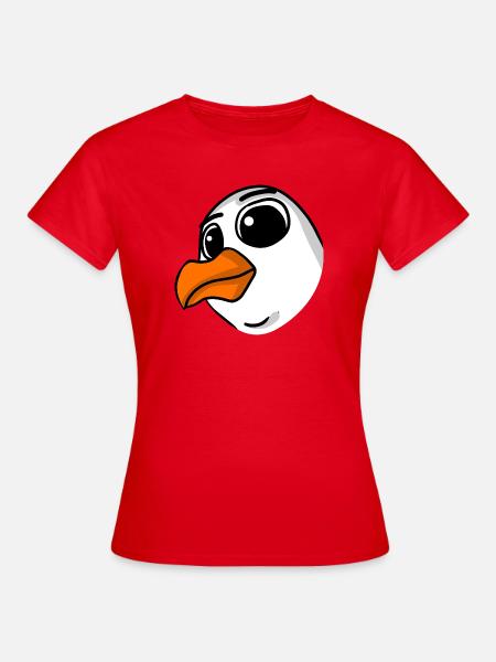 Möwe Kopf - Frauen T-Shirt - Rot