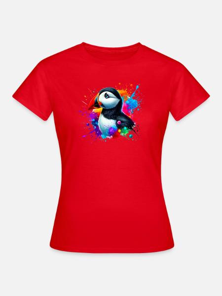 Papageitaucher - Frauen T-Shirt - Rot