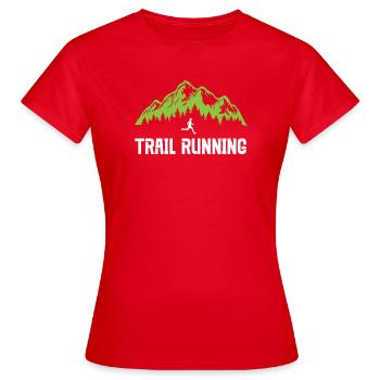 Course sur sentier - T-shirt Femme - rouge - Devant - AI Model Female 172 dark (172cm)