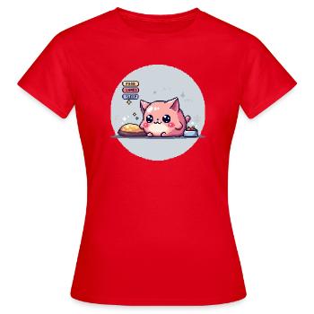 Pixel Pet - Retro Gaming - Frauen T-Shirt - Rot - Vorne - AI Model Female 172 dark (172cm)