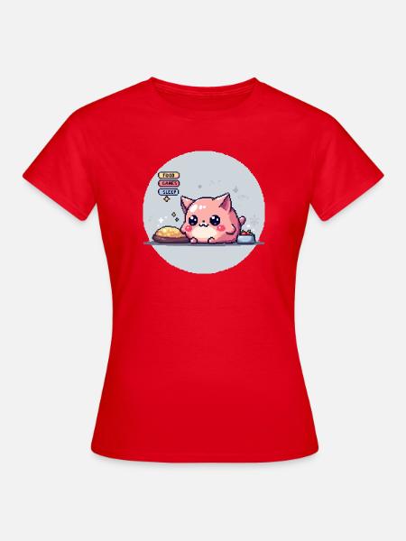 Pixel Pet - Retro Gaming - Frauen T-Shirt - Rot