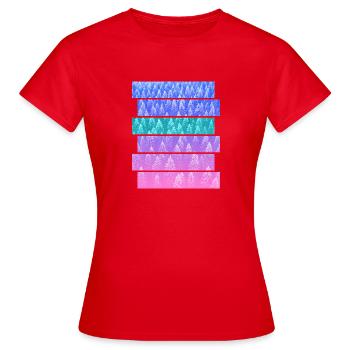 Tanne - Frauen T-Shirt - Rot - Vorne - AI Model Female 172 dark (172cm)