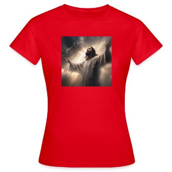 Jesus Christus, katholisch, religiös - Frauen T-Shirt - Rot - Vorne - AI Model Female 172 dark (172cm)