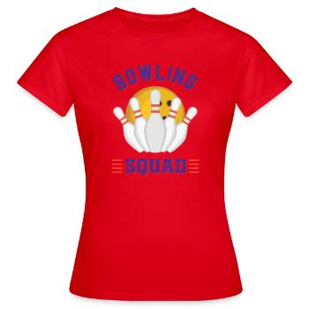 Équipe de bowling - T-shirt Femme - rouge - Devant - AI Model Female 172 dark (172cm)
