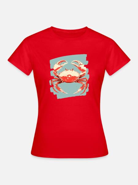 Krabbe Retro - Frauen T-Shirt - Rot