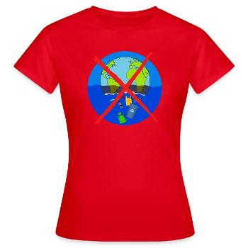 Planète terre - T-shirt Femme - rouge - Devant - AI Model Female 172 dark (172cm)