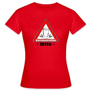 Grain , Party , Wheat Grain ,Grain Centering (25) - Women's T-Shirt - red - Front - AI Model Female 172 dark (172cm)
