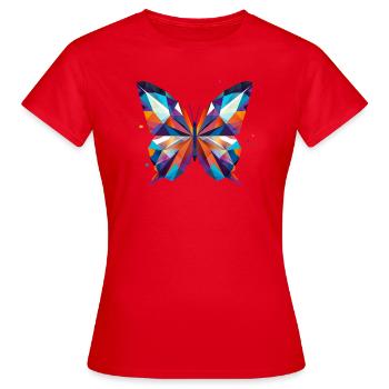 Papillon coloré aux couleurs vives - T-shirt Femme - rouge - Devant - AI Model Female 172 dark (172cm)
