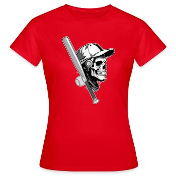 BASEBALL-HACKFLEISCH - Frauen T-Shirt - Rot - Vorne - AI Model Female 172 dark (172cm)