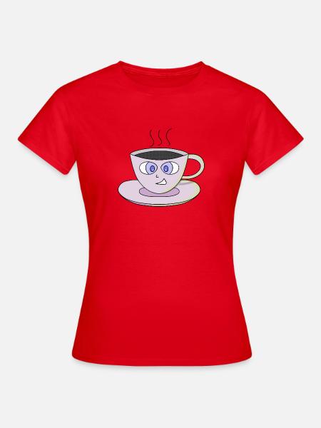 Süße Tasse - Frauen T-Shirt - Rot