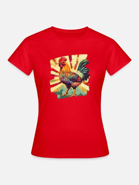 Hahn - Frauen T-Shirt - Rot