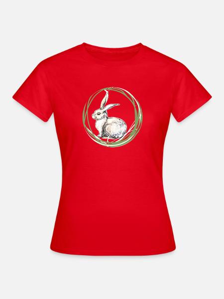 Hasenmotiv - Frauen T-Shirt - Rot