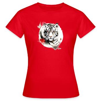 Chinesisches Sternzeichen Tiger - Frauen T-Shirt - Rot - Vorne - AI Model Female 172 dark (172cm)