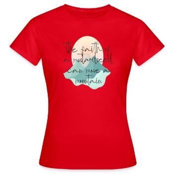 mountain mover design - Women's T-Shirt - red - Front - AI Model Female 172 dark (172cm)