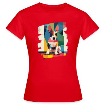 Bull Terrier Chien de combat Race de chien - T-shirt Femme - rouge - Devant - AI Model Female 172 dark (172cm)