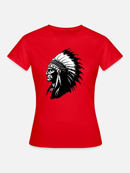 Indianerhäuptling - Frauen T-Shirt - Rot
