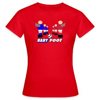 Tischfußball - Frauen T-Shirt - Rot - Vorne - AI Model Female 172 dark (172cm)