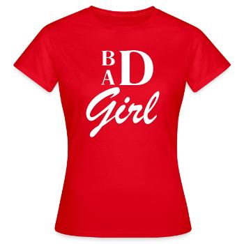 Bad Girl weiß - Frauen T-Shirt - Rot - Vorne - AI Model Female 172 dark (172cm)