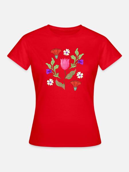 Tulpenstrauß Floral Muster - Frauen T-Shirt - Rot