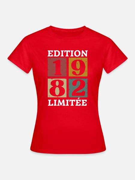 Limitierte Auflage 1982 geboren 1982 - Frauen T-Shirt - Rot