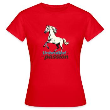 Unbridled Passion - T-shirt Femme - rouge - Devant - AI Model Female 172 dark (172cm)