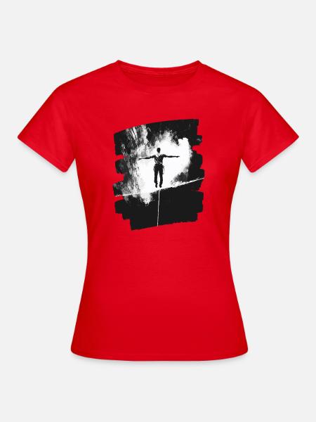 Slackline Slacklining Balance - Frauen T-Shirt - Rot