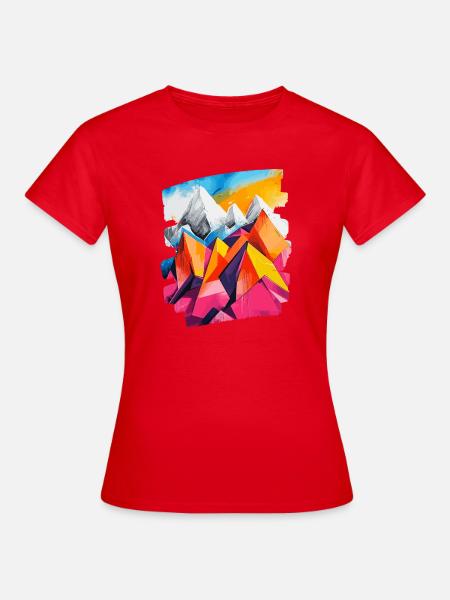 Berge - Frauen T-Shirt - Rot