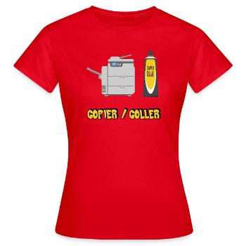 Copy and paste - Women's T-Shirt - red - Front - AI Model Female 172 dark (172cm)