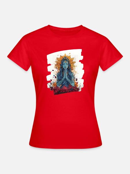 Yoga Namaste Meditation - Frauen T-Shirt - Rot