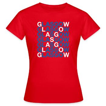 GLASGOW Scotland Flag - Frauen T-Shirt - Rot - Vorne - AI Model Female 172 dark (172cm)