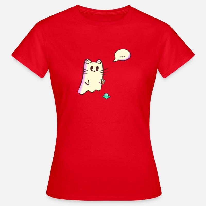 Ghost Cat Drops - Oops - Women's T-Shirt - red