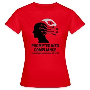 Souvenez-vous du basilic - T-shirt Femme - rouge - Devant - AI Model Female 172 dark (172cm)