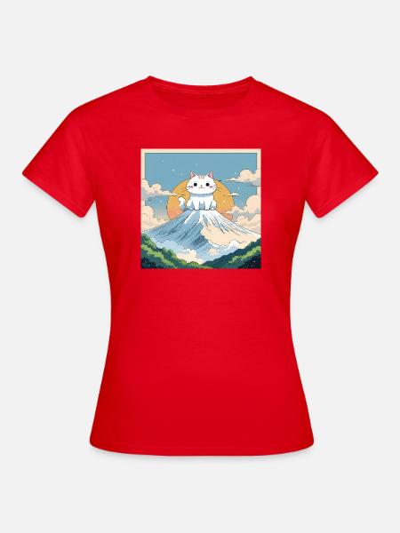 Fuji Kitten - Frauen T-Shirt - Rot