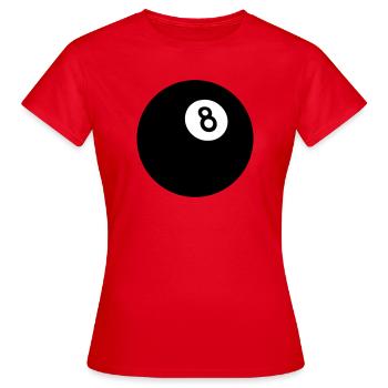Huit noir - T-shirt Femme - rouge - Devant - AI Model Female 172 dark (172cm)