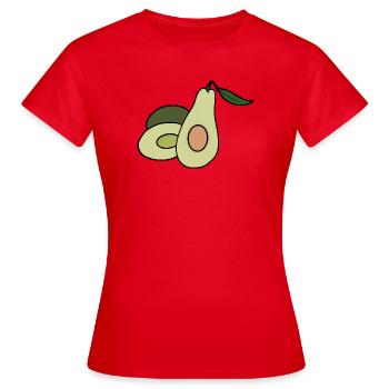Delicious Fruit Avocado - Women's T-Shirt - red - Front - AI Model Female 172 dark (172cm)