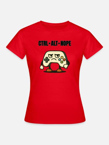CTRL ALT NOPE Controller-Meme - Frauen T-Shirt - Rot