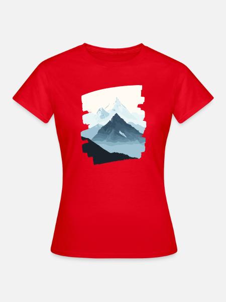 Berge Klettern Kletterer Wandern - Frauen T-Shirt - Rot