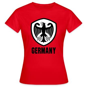 Armoiries de l’aigle fédéral Allemagne - T-shirt Femme - rouge - Devant - AI Model Female 172 dark (172cm)