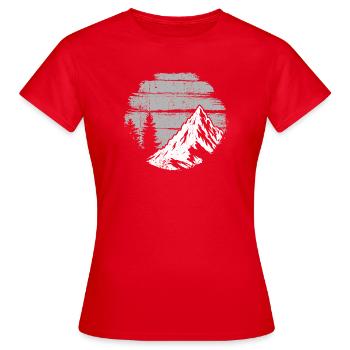 Alpine Ridge Monochrome - Women's T-Shirt - red - Front - AI Model Female 172 dark (172cm)