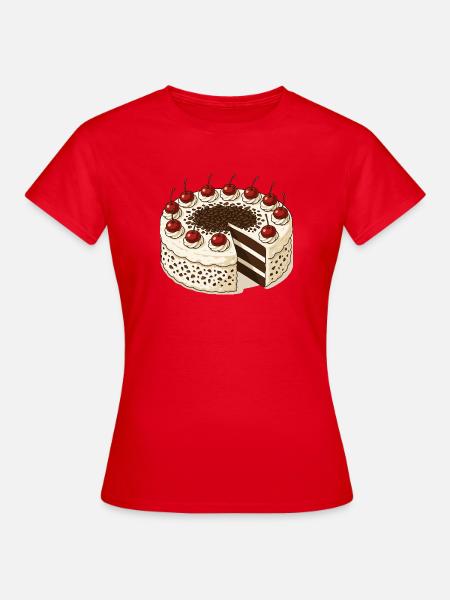 Schwarzwälder Kirschtorte - Frauen T-Shirt - Rot
