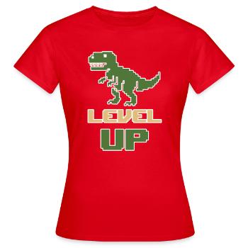 PASSEZ AU NIVEAU SUPÉRIEUR - T-shirt Femme - rouge - Devant - AI Model Female 172 dark (172cm)