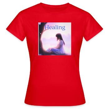 Guérison en cours – Quiet Strength Editi - T-shirt Femme - rouge - Devant - AI Model Female 172 dark (172cm)