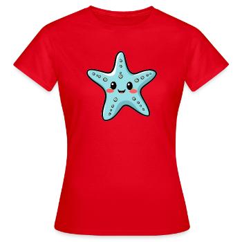 Étoile de mer - T-shirt Femme - rouge - Devant - AI Model Female 172 dark (172cm)