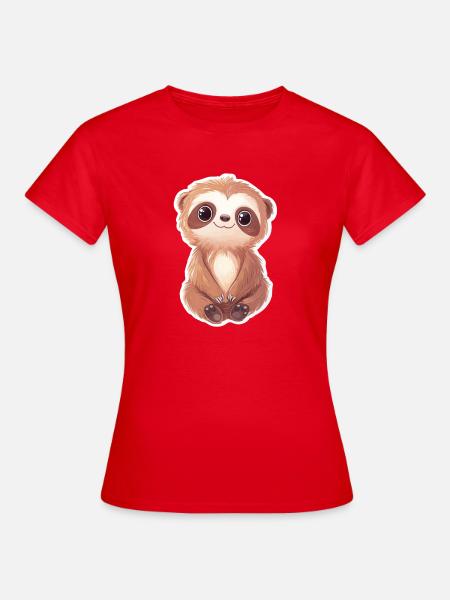 Faultier - Frauen T-Shirt - Rot
