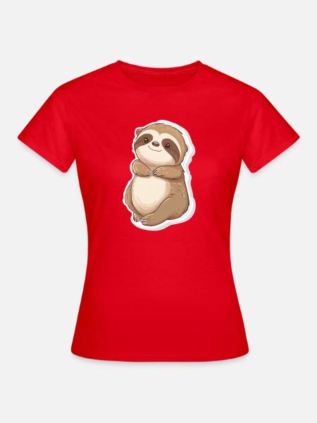 Faultier - Frauen T-Shirt - Rot